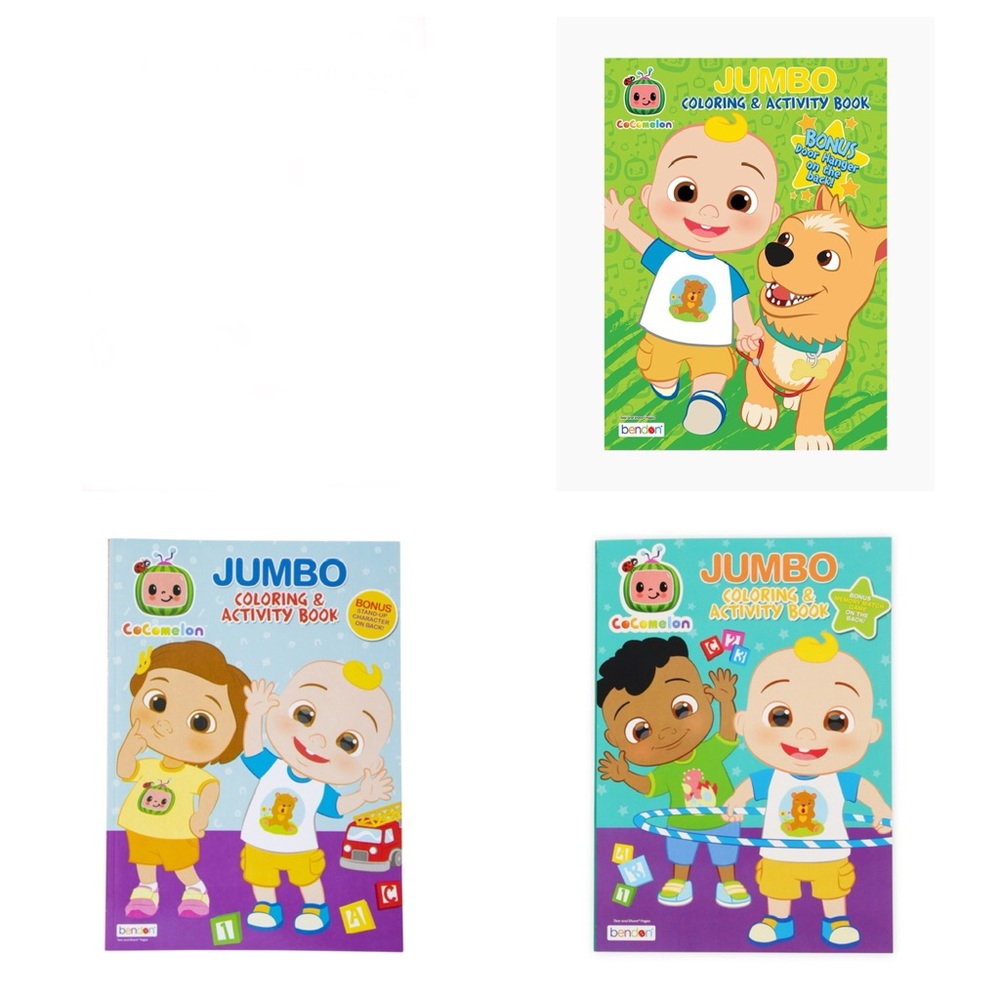 CoComelon Jumbo Coloring & Activity Book Bundle